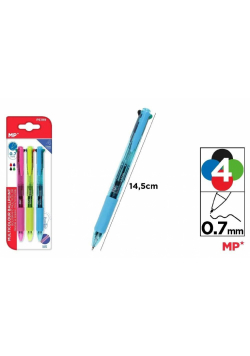 Długopis 4-kolorowy 0.7mm 3szt