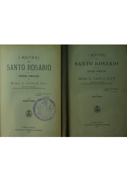 I misteri del santo rosario discorsi famiglari 1888 r 2 tomy