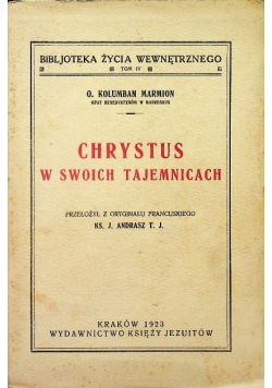 Chrystus w swoich tajemnicach 1923 r.