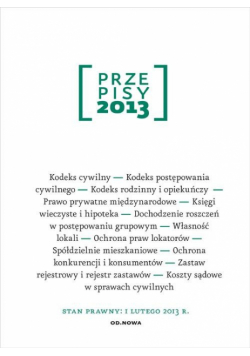 Przepisy 2013 Zbiór cywilny