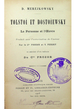 Tolstoi et Dostoiewsky 1903 r.