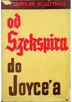 Od Szekspira do Joycea 1939 r.
