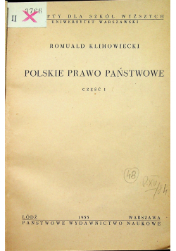 Polskie prawo państwowe część 1