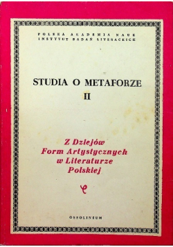 Studia o metaforze II