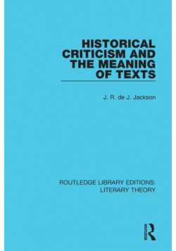 Historical Criticism and the Meaning of Texts