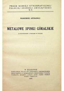 Metalowe spinki góralskie 1928