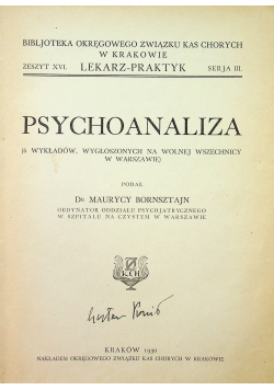 Psychoanaliza 1930 r
