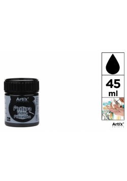 Farba do szkła i ceramiki 45ml czarna (6szt)