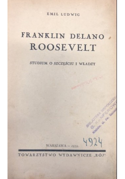 Franklin Delano Roosevelt 1939 r