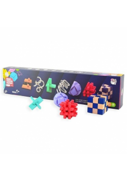Puzzle drewniane IQ i metalowe łamigłówki 7w1
