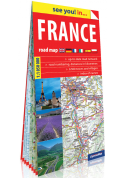Francja papierowa mapa samochodowa 1:1 050 000