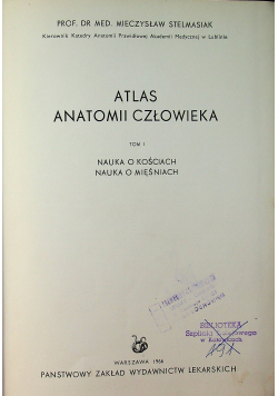 Atlas anatomii człowieka Tom I 1966r