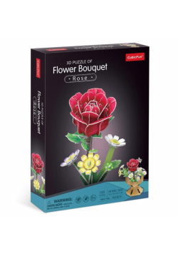 Puzzle 3D Bukiet kwiatów Róże