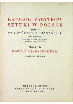 Katalog zabytków sztuki w Polsce Tom XI Zeszyt 1