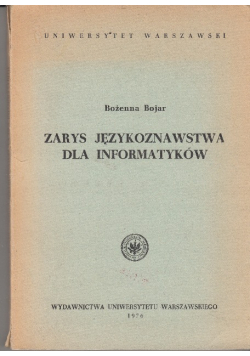 Zarys językoznawstwa dla informatyków