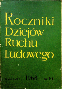 Rocznik dziejów Ruchu Ludowego Nr 10