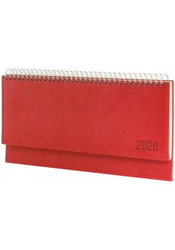 Terminarz 2020 leżący Vivella czerwony
