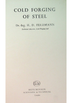 Cold forging of steel