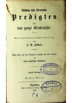Predigten auf das ganze Kirhcenjahr 1868 r