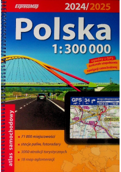 Polska Atlas Samochodowy 1 300 000 2024 / 2025