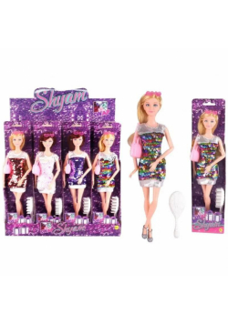 Lalka w cekinowej sukience MIX