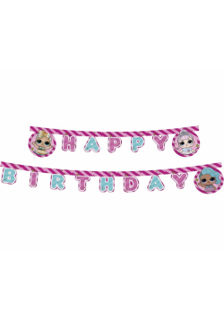 Banner Happy Birthday LOL Glitterati 210cm