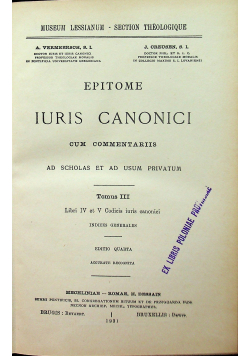 Epitome Iuris Canonici 1931 r.
