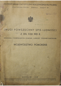 Drugi Powszechny Spis Ludności z DN. 9.XII 1931 r. 1939 r.