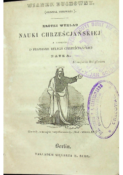 Krótki wykład nauki chrześcijańskiej 1842 r.
