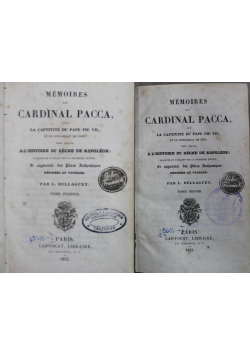 Memoires du Cardinal Pacca tom 1 i 2