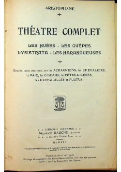 Theatre complet 1908 r