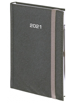 Kalendarz 2021 B5 Tygodniowy Cross z gumką Srebrny