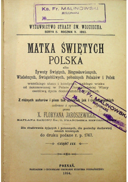 Matka świętych Polska część III 1894 r