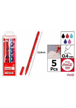 Cienkopis Coca Cola 0,4mm 5szt
