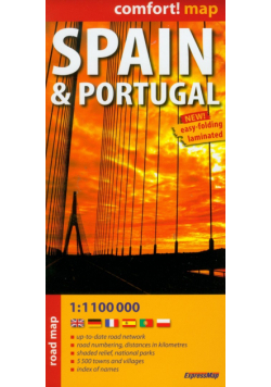 Hiszpania i Portugalia mapa samochodowa 1:1 100 000