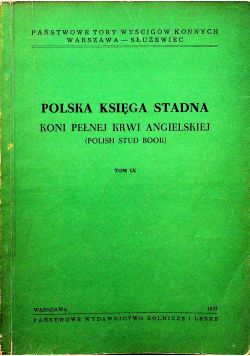 Polska księga stadna Tom IX