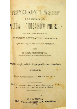 Przykłady i wzory z najcelniejszych poetów i prozaików polskich 1877 r