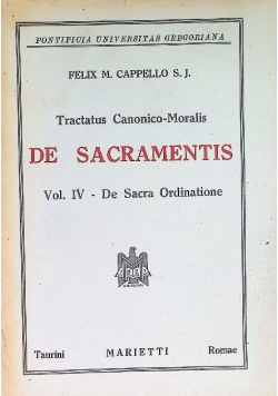 De sacramentis Vol IV 1949 r.