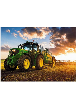 Diamentowa mozaika Traktor w polu zachód słońca NO-1008145
