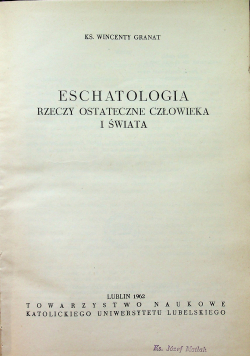 Eschatologia