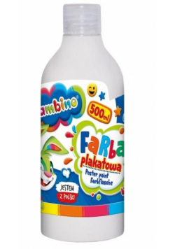 Farba plakatowa biała 500ml BAMBINO