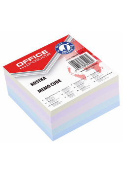 Karteczki Office Products klejone 85x85x40mm mix kolorów