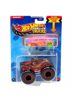 Hot Wheels Monster Trucks Pojazd 1:64 + auto JCG31