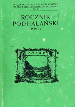 Rocznik podhalański Tom IV