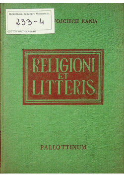 Religion et litteris wstępna nauka łaciny kościelnej