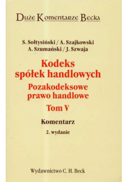 Kodeks spółek handlowych pozakodeksowe prawo handlowe t.5