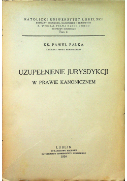 Uzupełnienie Jurysdykcji w prawie kanonicznem 1936 r.