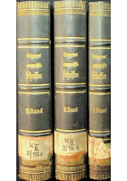 Ausgewahlte Schriften des Drigenes Tom I - III 1874 r.