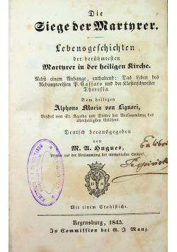 Die Siege der Martnrer 1843 r.