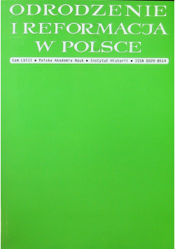 Odrodzenie i reformacja w Polsce Tom VIII